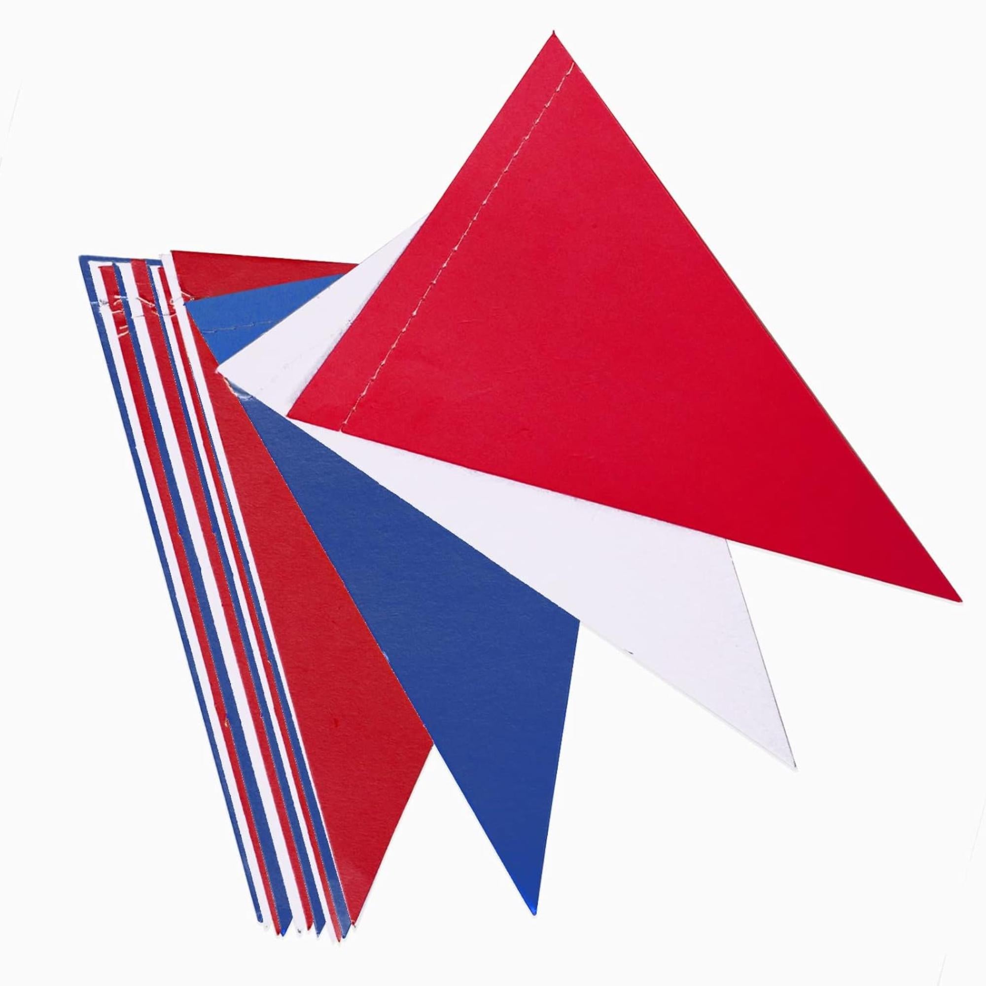 Red White Blue Pennant Banner Flags Set for Patriotic Party Decorations