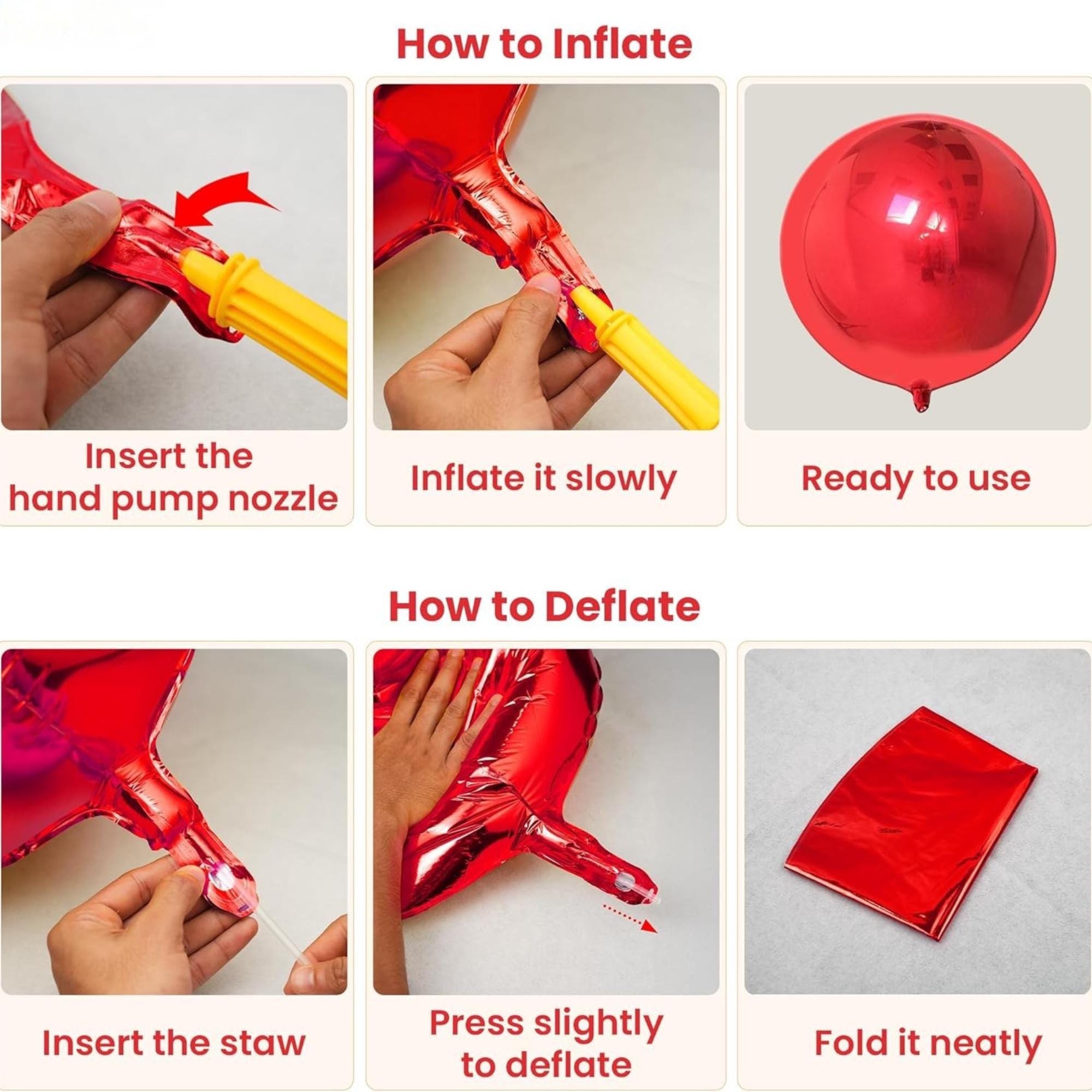 Red White Blue Foil Balloons Pack for Patriotic Party Arch Decorations