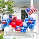 60 Piece Red Blue White Balloons Set for Patriotic Party Decorations