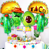6Pcs Mexican Fiesta Balloons Taco Cactus Cinco De Mayo Party Decorations