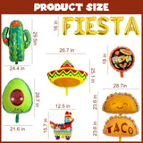14Pcs Mexican Fiesta Balloon Set Cactus Avocado Sombrero Taco Party Decor