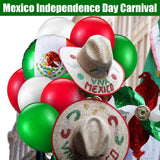 100Pcs Mexican Fiesta Balloons Red Green White Latex Mexico Flag Party Set