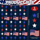 41 Ft Patriotic Star Garland Banner Set for Party Hanging Decorations