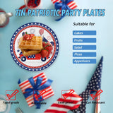 72 Piece Patriotic Tableware Set Plates Napkins Forks for Party Décor