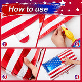 12 Piece American Flag Foil Balloons for Patriotic Party Decorations