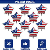 10 Piece Patriotic Star Foil Balloons Set for Party Decorations