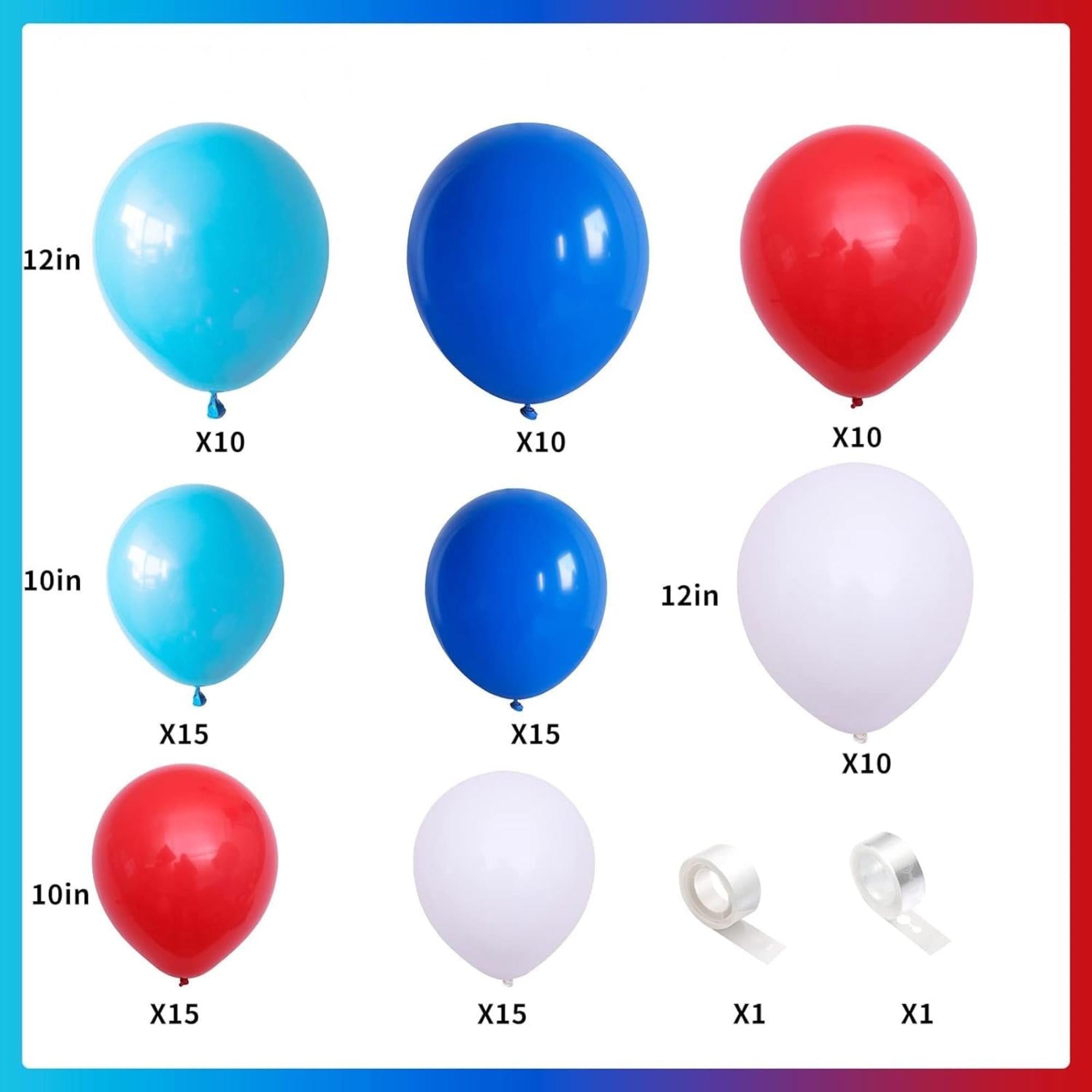 102 Piece Patriotic Balloon Arch Garland Kit for Party Decorations