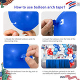 102 Piece Patriotic Balloon Arch Garland Kit for Party Decorations