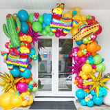 Fiesta Balloon Arch Kit Rainbow Cactus Llama Cinco De Mayo Party Decor