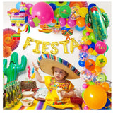 Fiesta Balloon Arch Kit Taco Cactus Llama Swirls Cinco De Mayo Party Decor Set