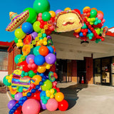 138Pcs Fiesta Balloon Arch Kit Llama Sombrero Taco Cactus Cinco De Mayo Decor