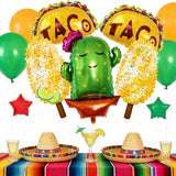7Pcs Fiesta Taco Cactus Corn Balloon Set Cinco De Mayo Party Decorations Kit