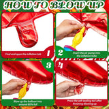 12Pcs Chili Pepper Balloons Fiesta Decorations Mexican Party Foil Balloon Set