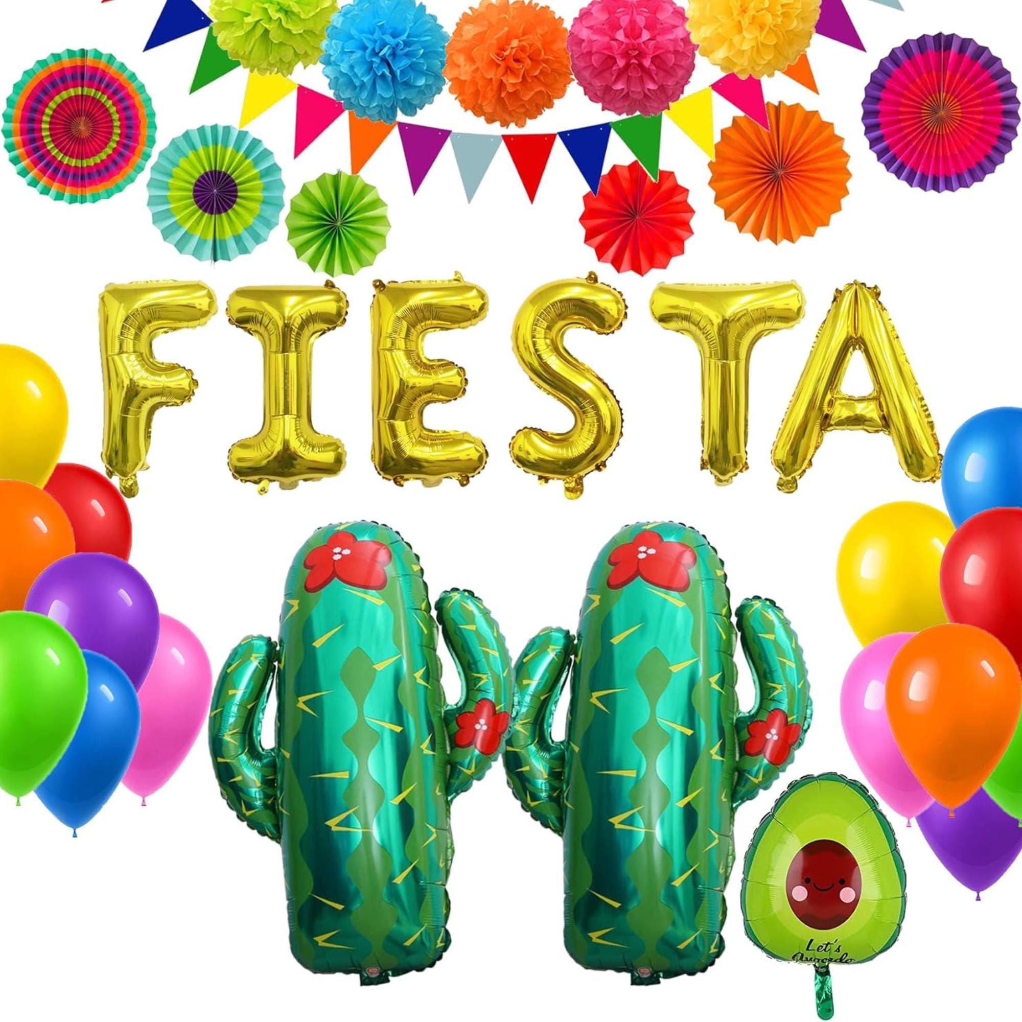 Fiesta Party Decorations Taco Balloons Cinco De Mayo Mexican Birthday Decor
