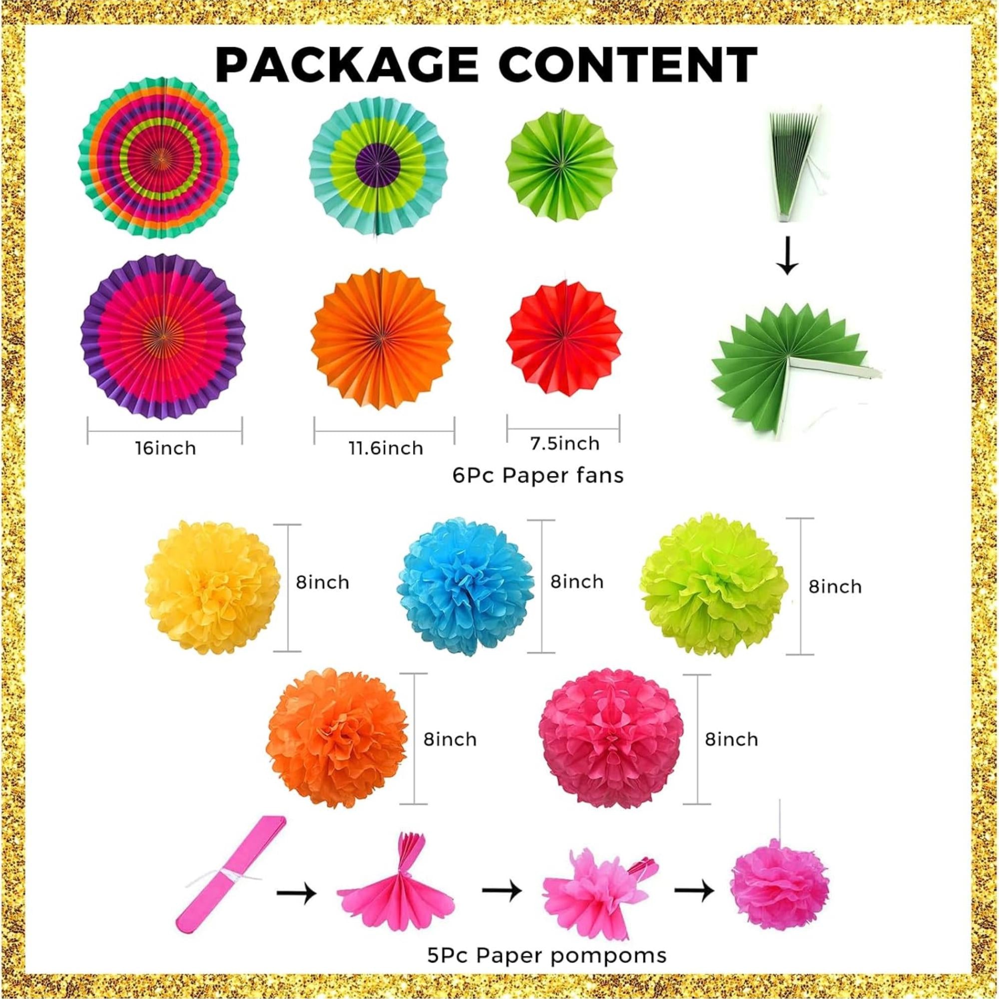 Fiesta Party Decorations Taco Balloons Cinco De Mayo Mexican Birthday Decor