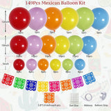 149Pcs Fiesta Balloon Arch Kit Cinco De Mayo Taco Birthday Party Decor Set
