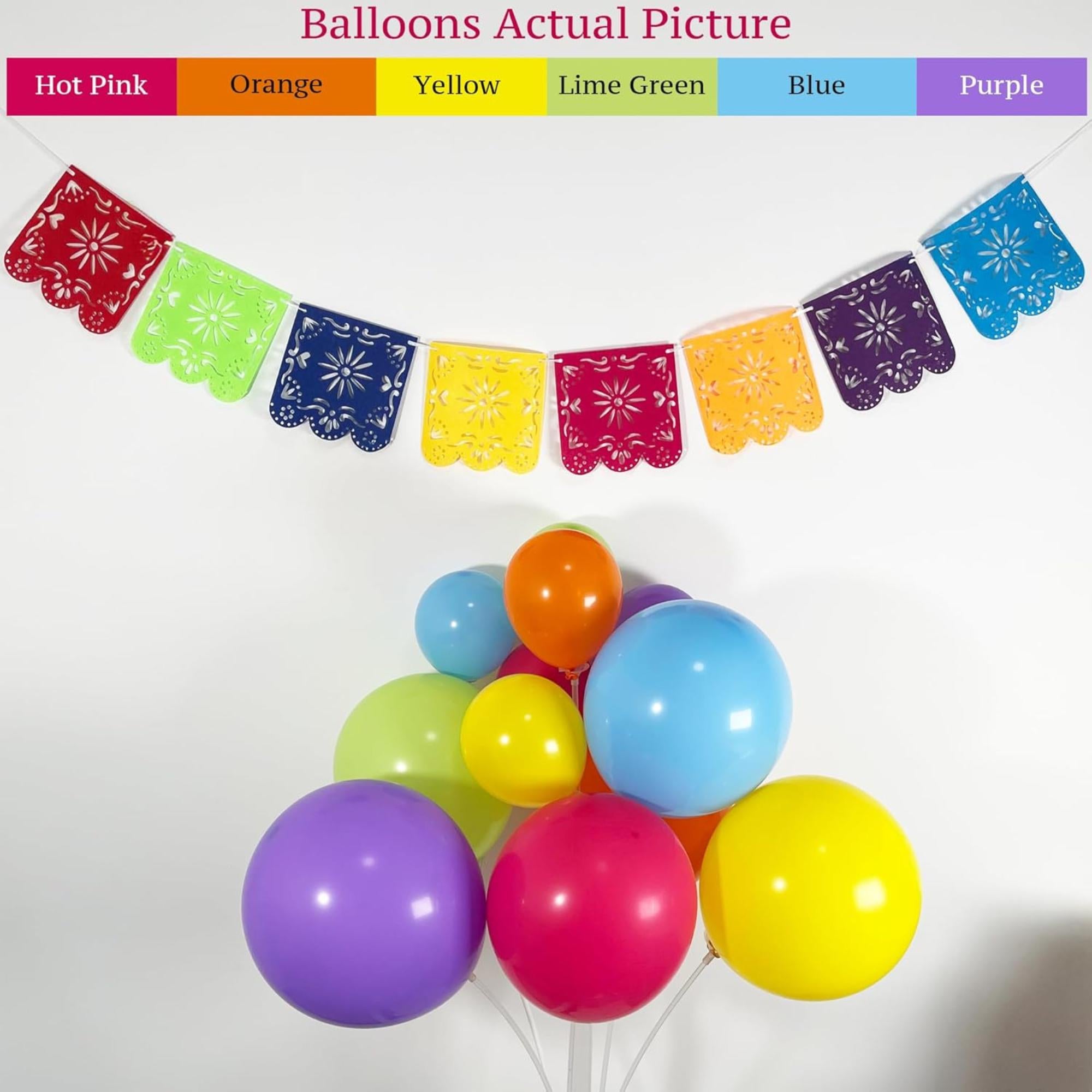 139Pcs Fiesta Balloon Kit Papel Picado Banner Cinco De Mayo Party Decor Set