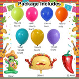 179Pcs Fiesta Balloon Arch Kit Cinco De Mayo Taco Cactus Party Decor Set