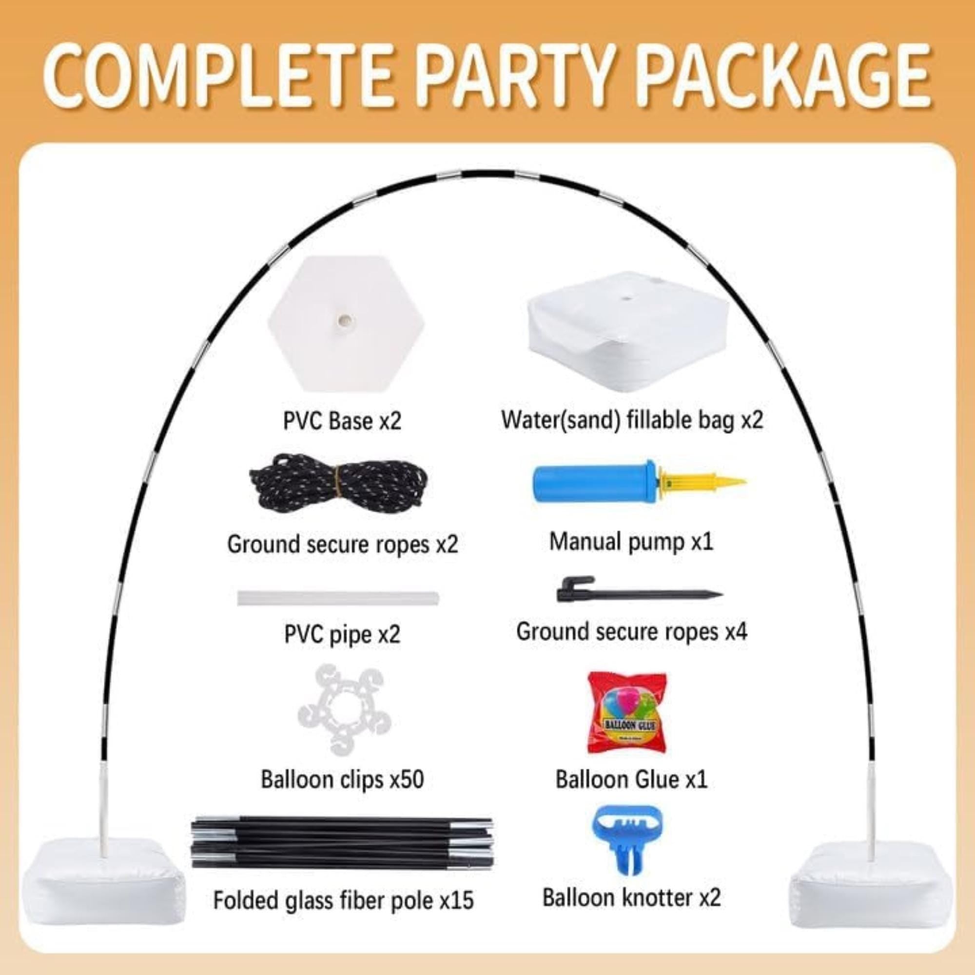 10ft Balloon Arch Stand Adjustable Frame Wedding Birthday Party Backdrop