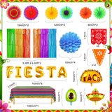 Fiesta Party Decorations Kit Balloon Arch Tablecloth Backdrop Cinco De Mayo