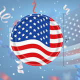24 Piece Patriotic Paper Plates Set for Party Table Decorations