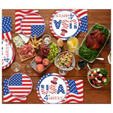 60 Piece Patriotic Plates and Napkins Set for Party Tableware