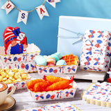 36 Piece Patriotic Paper Food Trays and Snack Boats for Party