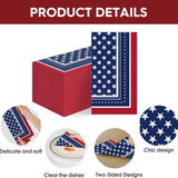 100 Count Patriotic Guest Napkins 3 Ply American Flag Hand Towels