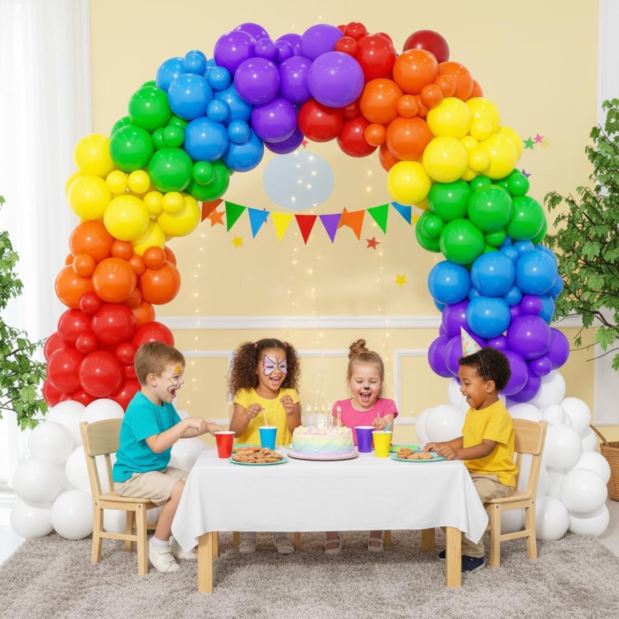 Rainbow Balloon Arch Kit 211pcs Colorful Garland Balloons Cinco De Mayo Pool Party Decorations