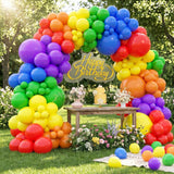 Rainbow Balloon Arch Kit 120pcs Spring Colorful Latex Balloon Garland Cinco De Mayo Decorations
