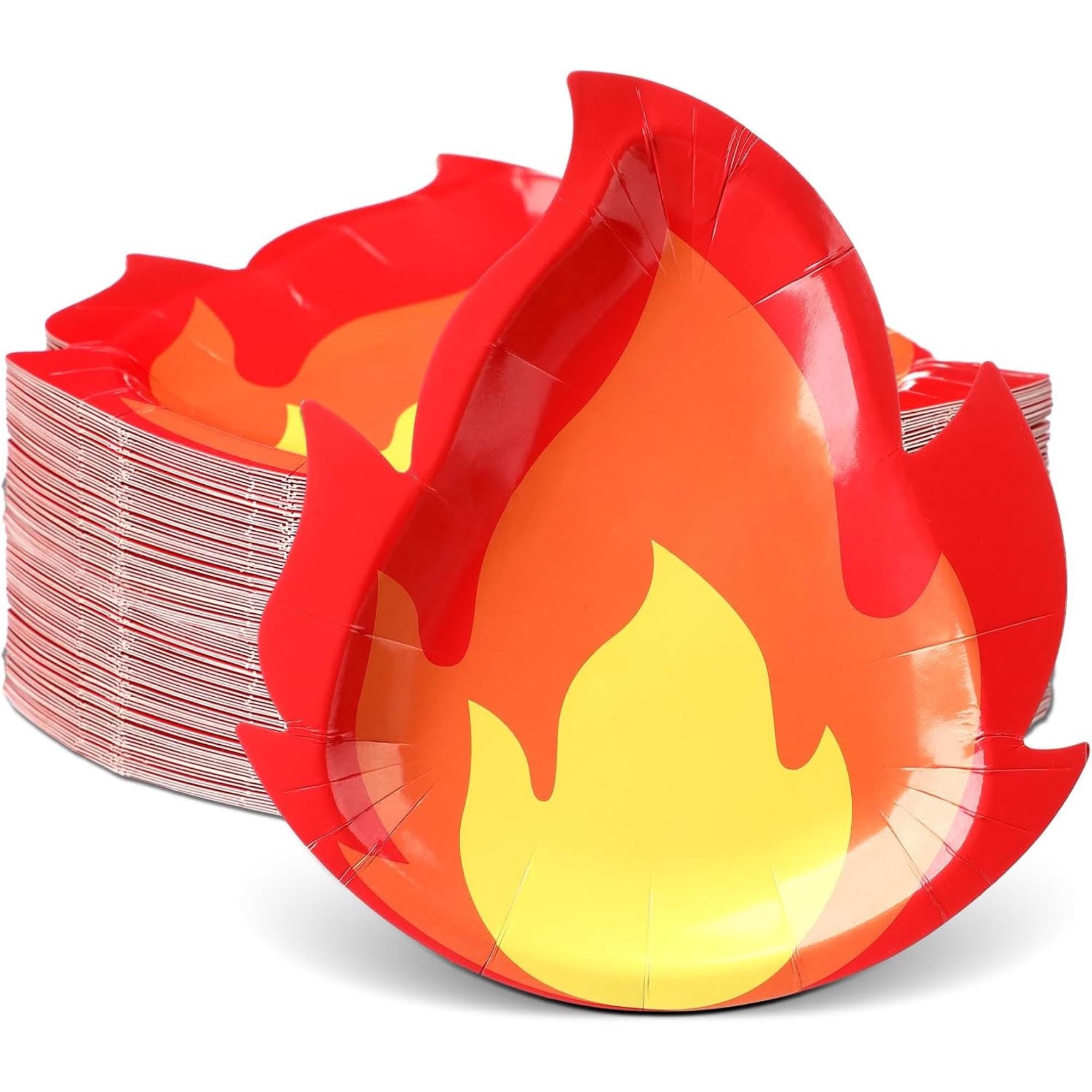 50 Piece Adventure Theme Paper Plates Camping Bonfire Party Supplies
