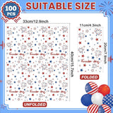 100 Pack Patriotic Star Paper Napkins Guest Towel Disposable Set