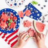 48 Pack Patriotic Party Supplies Napkins American Flag Theme Set