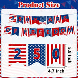 250th Anniversary Patriotic Banner Garland Red White Blue Party Décor