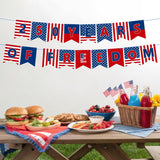 250th Anniversary Patriotic Banner Garland Red White Blue Party Décor