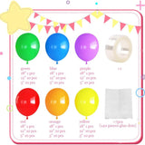 Rainbow Balloon Arch Garland Kit: Assorted Latex Balloons for Parties