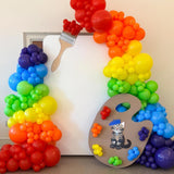 Rainbow Balloon Arch Garland Kit: Assorted Latex Balloons for Parties