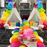 Rainbow Balloon Arch Garland Kit: Assorted Latex Balloons for Parties