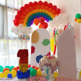 Rainbow Balloon Arch Kit: 165pcs Party Balloons for Celebrations