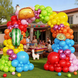 Fiesta Balloon Arch Kit: Cactus, Taco, Sombrero Balloons for Cinco De Mayo Party