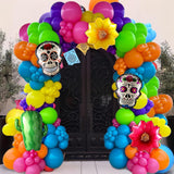Dia de Muertos Balloon Arch Kit: Sugar Skull, Cactus, Fiesta Balloons