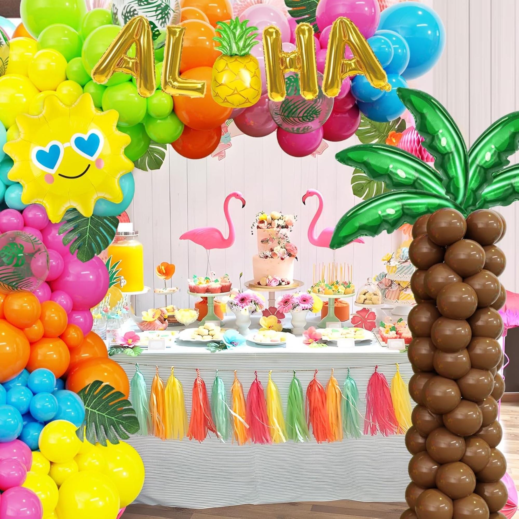 Fiesta Baby Shower Balloon Boxes: "Let's Fiesta" Tropical Party Decorations