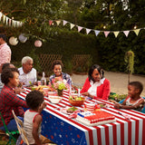 3 Pack Patriotic Tablecloth Red White Blue Star Disposable Table Cover
