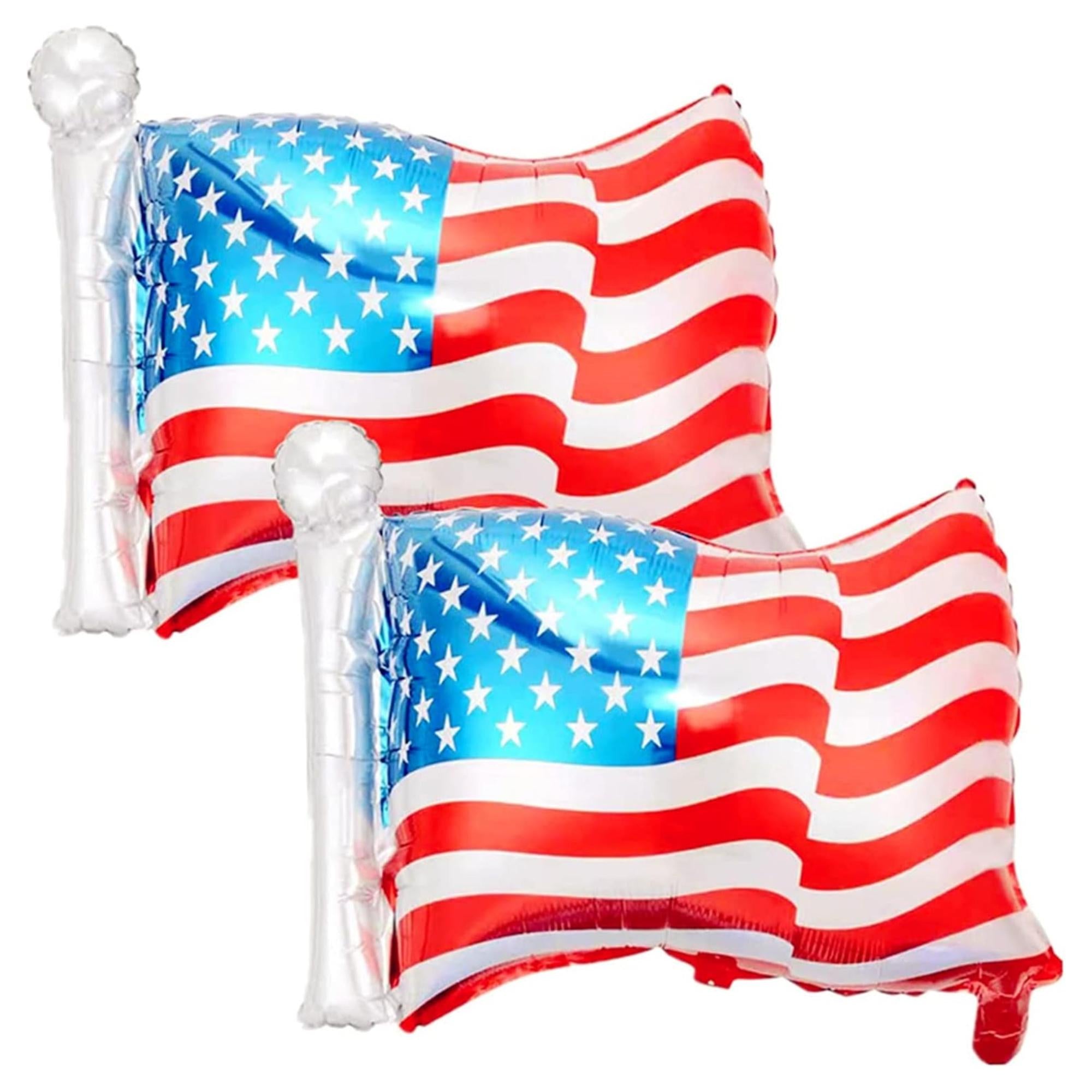 6 Pcs Patriotic American Flag Balloons Independence Party Décor