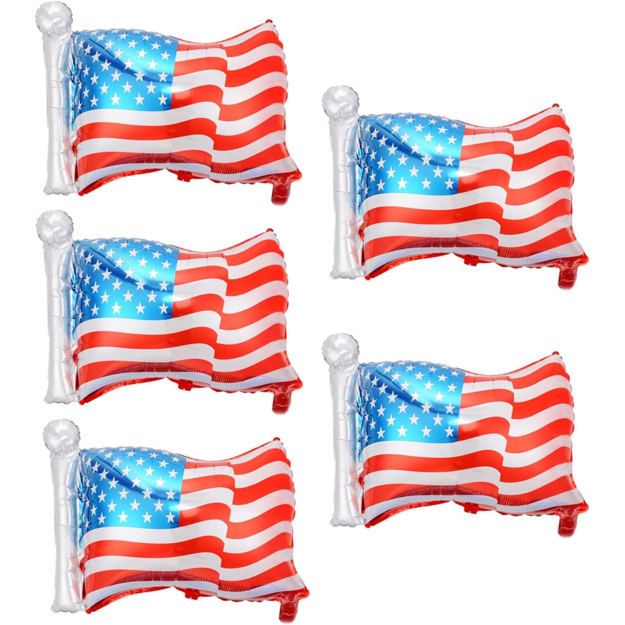 5 Pcs American Flag Balloons Patriotic Party Decor Independence Day