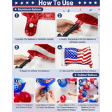104 Pcs Patriotic Balloon Arch Kit Red White Blue Garland Decor