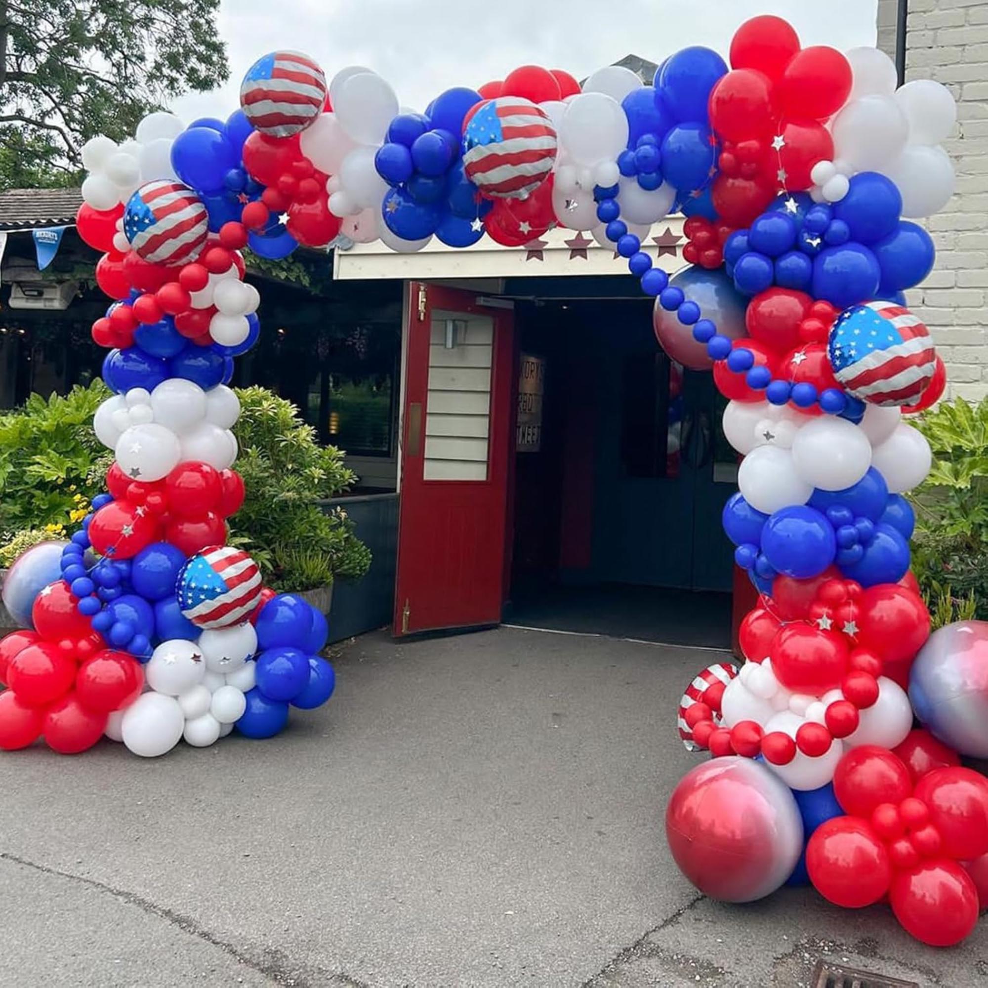 67 Pcs Red White Blue Latex Balloons 12 Inch Patriotic Party Decor