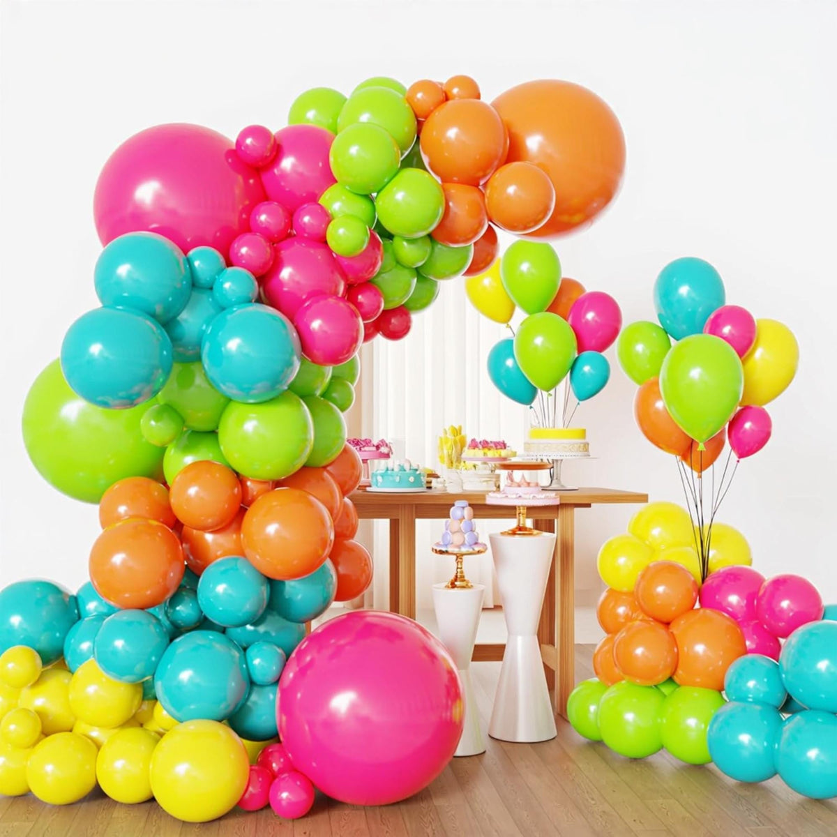 Hawaiian Balloon Arch Kit: Tropical Garland for Summer Parties (108pcs)