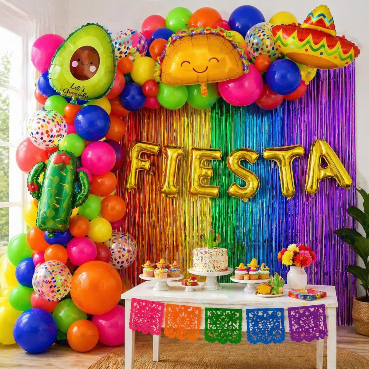 Fiesta Taco Balloon Arch Kit: Mexican Party Decorations, Cinco de Mayo Birthday Backdrop