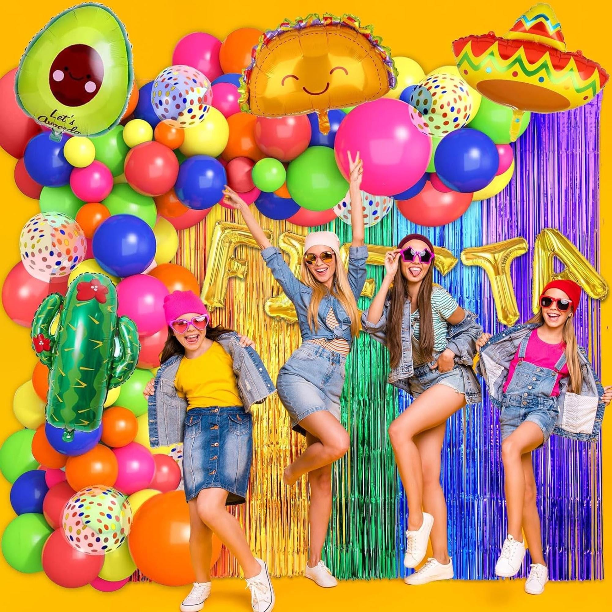 Fiesta Taco Balloon Arch Kit: Mexican Party Decorations, Cinco de Mayo Birthday Backdrop
